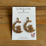 (Pré-commande) boucles d’oreilles - lapin lune