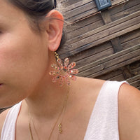 Fleurs soleil paillettes - boucles d’oreilles (2 couleurs)