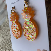 Ananas paillettes (2 couleurs différentes) - boucles d’oreilles