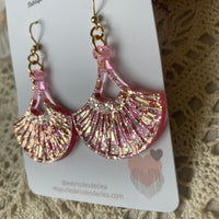 Eventail paillettes - boucles d’oreilles (11 couleurs)