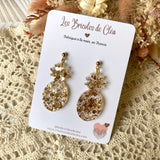 Ananas paillettes (2 couleurs différentes) - boucles d’oreilles