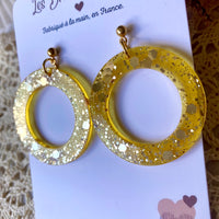 Cercles paillettes - boucles d’oreilles (11 couleurs)