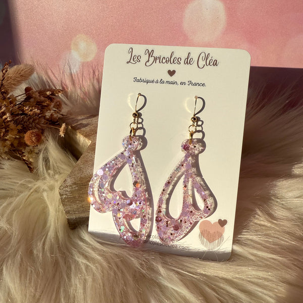 Paire paillettes n°01 - édition lilas