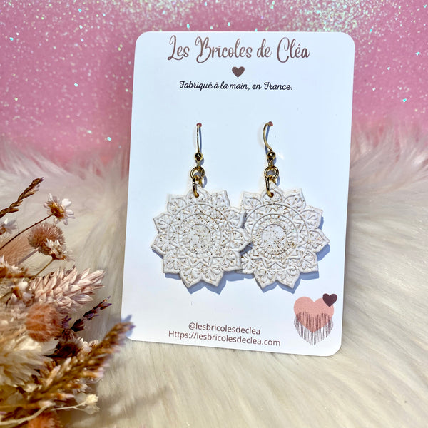Modèle MIDNIGHT blanc et paillettes dorées