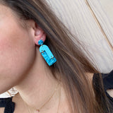 PALAZZO bleu - Boucles d'oreilles